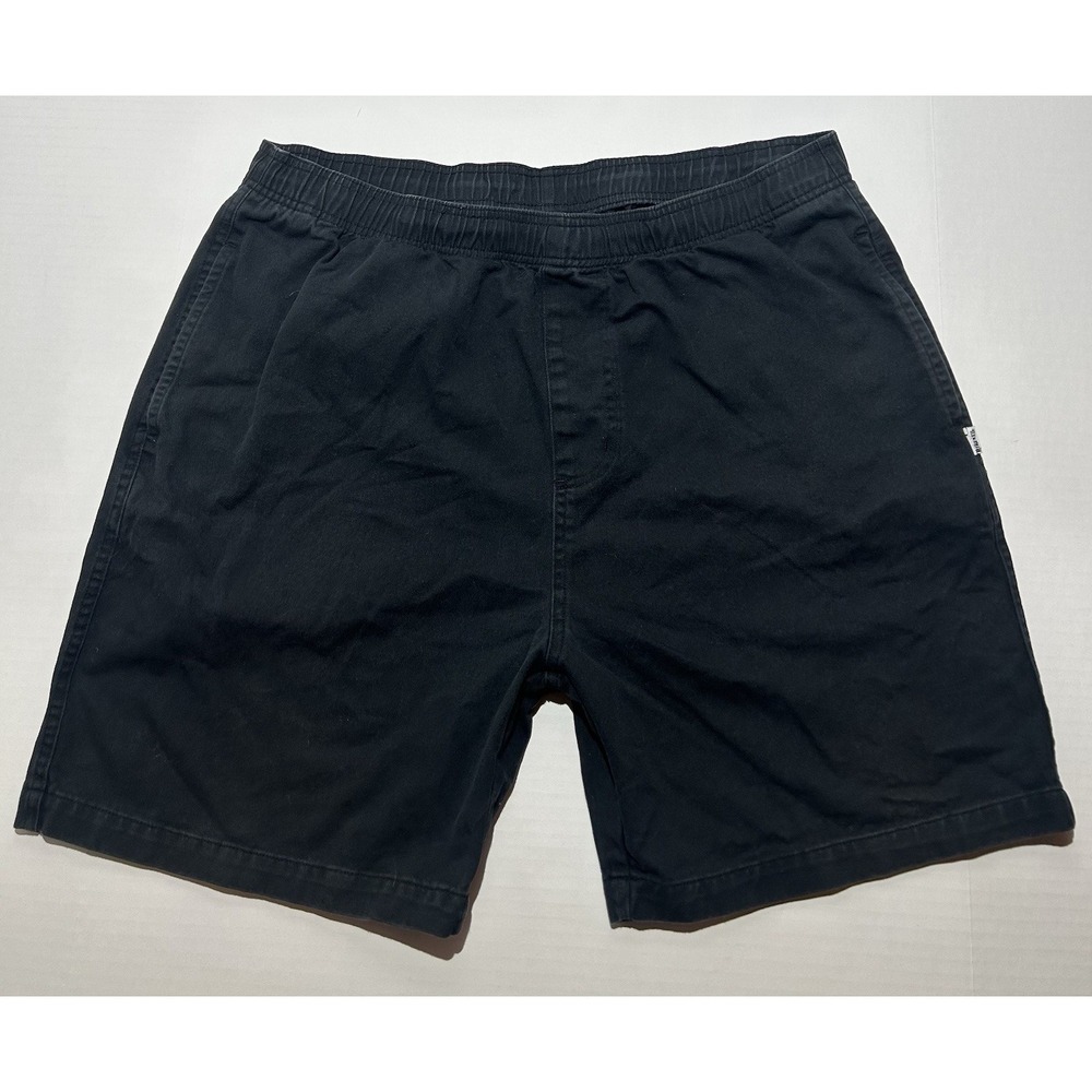 Birdwell Beach Britches Men's Canvas Shorts Black Size XL Waist Drawstring EUC